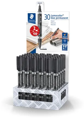 Obrázok produktu pre Staedtler Lumocolor 348-9 CA30, Čierna, Guličkový hrot, Čierna, 1,5 mm, Univerzálne, 131 mm