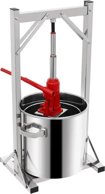 Productafbeelding van Wijnpers, hydraulische roestvrijstalen pers zonder filteremmer, sapmachine/wijnpers voor het persen van rijstwijn, honing, groenten, wijn en kaas.