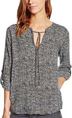 Produktbild von TOM TAILOR Damen, Bluse, Beautiful Print Blouse, GR. 40 (Herstellergröße: 40), Rot (Bright Plum)