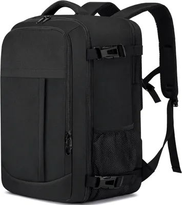Productafbeelding van Handbagage Rugzak - Reistas Vliegtuig - Korte Reizen - Waterafstotend Materiaal - 40 x 20 x 25 cm - Zwart