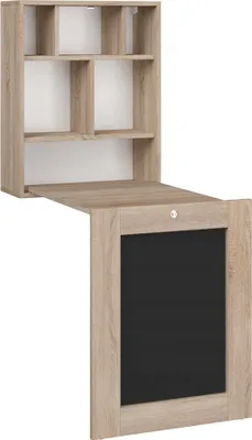 Obrázek produktu pro Psací stůl skládací závěsný TILT SONOMA OAK / BLACK MATT počítačový stůl nástěnný stůl skládací stolní