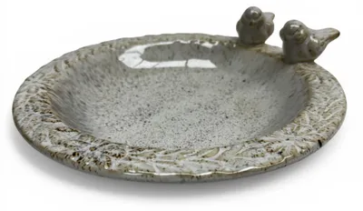 Immagine prodotto di Pro Garden Lory - Vaschetta per uccelli/mangiatoia in Vetroceramica - Bianca 25 cm