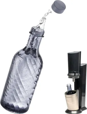Produktbild von szklana butelka mixcover kompatybilna z SodaStream Crystal 2.0 i 3.0 z 10% większą pojemnością Grey