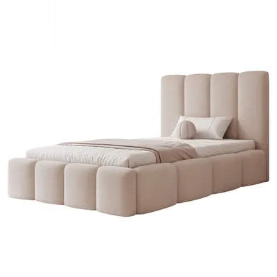 Produktbild von FURMEB24 Polsterbett MARO - 120 x 200 cm - BEIGE- mit bettkasten und schlaffunktion