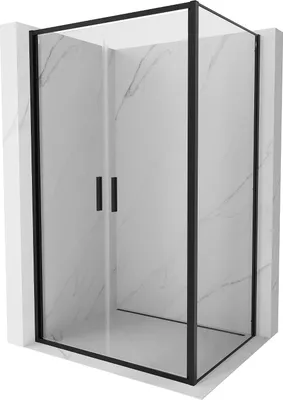 Zdjęcie produktu dla Mexen Exo kabina prysznicowa uchylna 80 x 85 cm, transparent, czarna - 814-080-085-70-00