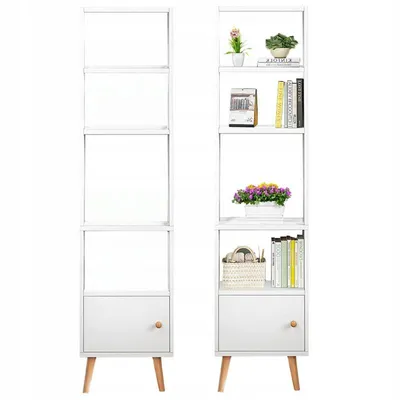 Immagine prodotto di Scaffale bianco in stile scandinavo loft per libri
