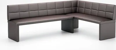 Produktbild von Eckbank Bank Küchenbank  -Ruth XL / L -Kunstleder Braun 196 x 142 cm