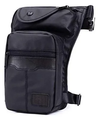 Immagine prodotto di Borsa da gamba Oxford nera per moto e attività all'aperto
