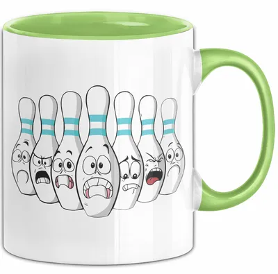 Produktbild von Bowling Tasse Geschenk Bowling-Spieler Geschenkidee (Grün)