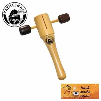 Produktbild von T-Shake Musikinstrument aus Holz, 14 x 10 cm, klangvoller Sound, einfache Handhabung, für Kinder