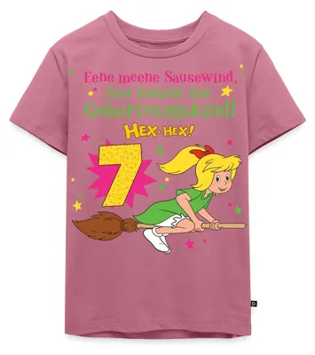 Produktbild von Spreadshirt Bibi Blocksberg Geburtstagsdesign 7 Jahre Kinder Premium T-Shirt, 110/116 (4 Jahre), Mauve