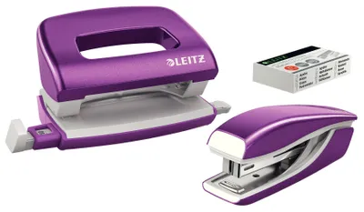 Zdjęcie produktu dla Leitz 55612062, 10 ark., Metaliczny, Fioletowy, Metal, Plastik, 80 g/m², 3,5 cm, Tylne