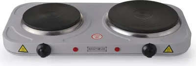 Image de Double plaque chauffante, 1000+1500W, 2 brûleurs, blanc