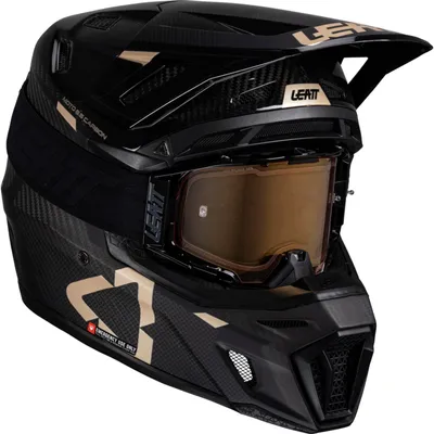 Zdjęcie produktu dla Kask motocrossowy Leatt 9.5 Carbon Bronze 2025 z brillem, karbon, S