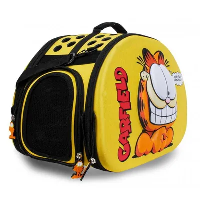 Image de Sac de transport Garfield pour chats, avec motif 3D en EVA, jaune, 43 x 32 x 23 cm