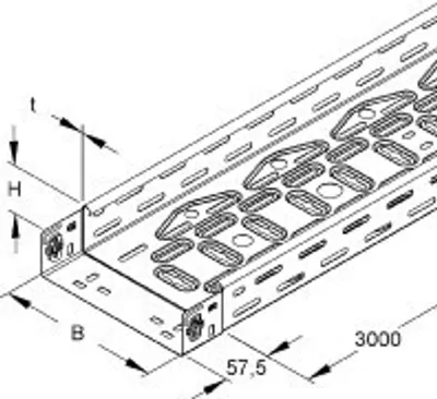 Obrázek produktu pro 3 Metr Kabelový žlab 60x100 RLVC 60.100