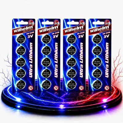 Produktbild von 20 x Wilhelm CR2430 Blister Lithium Knopfzellen