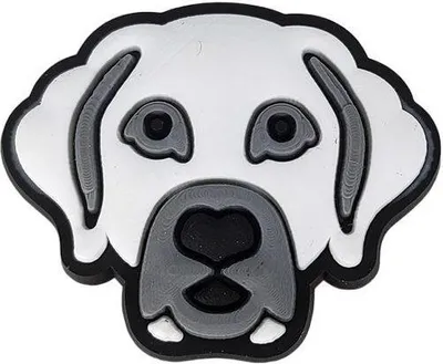 Image de Charms pour sabots Chaussure Pin Chiens Broche pour Crocs Chien de chasse blanc