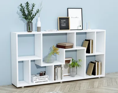 Produktbild von VCM Holz Standregal Bücherregal Medienregal Aufbewahrung Raumteiler Deko Regal Lanisa L
