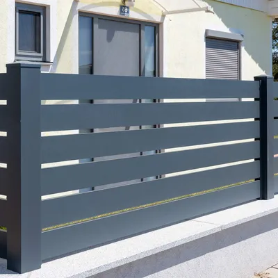 Produktbild von Aluzaun Sichtschutz Dublin Latten-Paket (6 Stück) - Höhe: 85 cm, Breite: 250 cm, Farbe: anthrazit