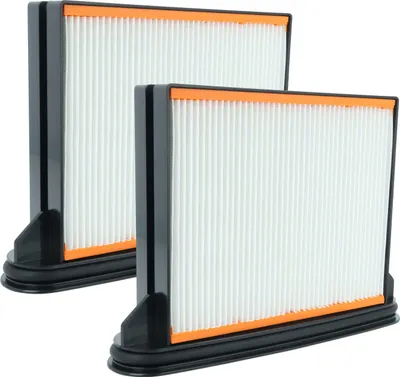 Produktbild von vhbw 2x Staubsaugerfilter kompatibel mit CS Unitec 50, 25, 50 A, 35 ip, 35 M, 25 A, 416069, 1225, 1250 Staubsauger - HEPA Filter Schwarz Grau Weiß