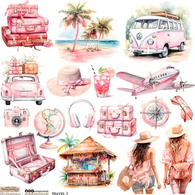 Produktbild von AUFKLEBER ScrapLove Dekor Stickers - Travel 3
