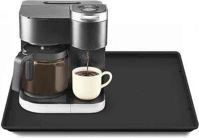Immagine prodotto di Tappetino in silicone per la macchina da caffè, vassoio raccogli-gocce con bordo rialzato, ideale per la superficie di lavoro, per macchine da espresso e caffè