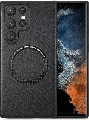 Produktbild von INF Magnetische Kunstleder-Handyhülle für Samsung Schwarz Samsung Galaxy S24