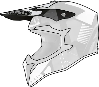 Image de Visière avant du casque Airoh WRAAP Raze en noir mat