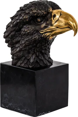 Produktbild von Bronzeskulptur Adler Büste Bronze Figur Statue im Antik-Stil 23cm