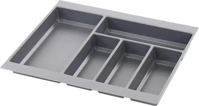 Produktbild von Agoform Besteckeinsatz Classico kürzbar 440x550x50,5mm, Kunststoff schiefergrau