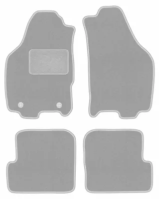 Productafbeelding van Velours automatten voor Lancia Ypsilon II 2003-2011 (hatchback) – 4-delig, grijs, op maat – Wielganizator OSLO