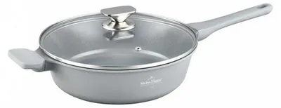 Image de Poêle à Frire 26cm avec couvercle tous feux dont induction Basel Premium Collection Gris Swiss Haus SH-BDF26S