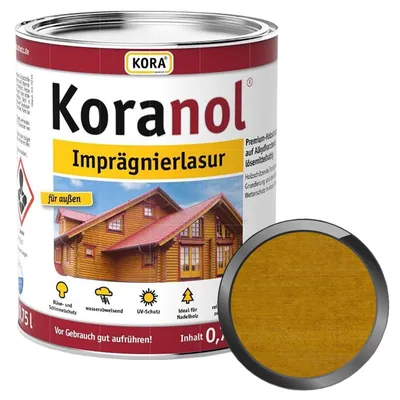 Produktbild von KORA Koranol Imprägnierlasur 0.75 Liter Eiche Rustikal