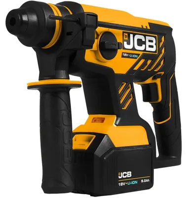Produktbild von JCB Akku-Bohrhammer 18V Bürstenlos SDS-plus Aufnahme mit 5,0 Ah Akku & Ladegerät