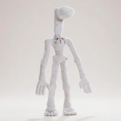 Produktbild von Sirenhead Plüsch Figur Kuscheltier Anime Horror Cartoon Stofftier Kinder Geschenk Schwarz Weiß Rot - Farbe: Grau