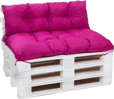 Produktbild von Palettenkissen Set Rosa – Sitzkissen 120×60 cm & Rückenlehne 120×50 cm für Palettensofa, Terrasse und Gartenlounge