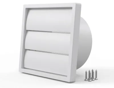 Obrázek produktu pro Ventilační mřížka, 100 mm, bílá, uzavíratelná, plastová odtahová mřížka
