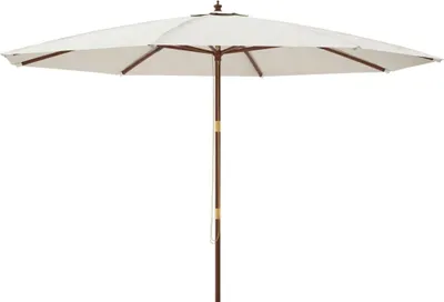 Produktbild von vidaXL Sonnenschirm mit Holzmast Sandfarben 400x273 cm