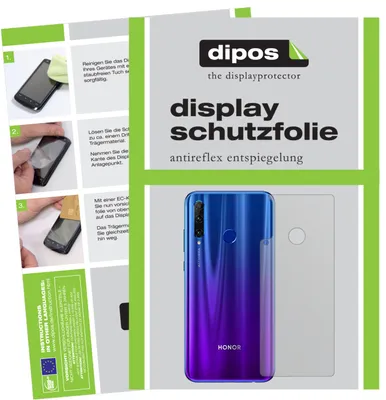 Produktbild von 2x Schutzfolie für Honor 20 lite Rückseite matt Displayschutzfolie Folie Display