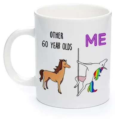 Produktbild von Kaffeetasse 60. Geburtstag für Frauen, Mutter, Ehefrau, lustige Dekoration, 325 ml, Keramik, Geschenkbox