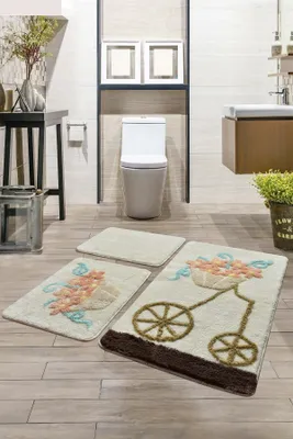 Immagine prodotto di Mijolnir, Alacati - Salmone, Tappetini da bagno, Multicolore, Acrilico, 60 x 100 cm