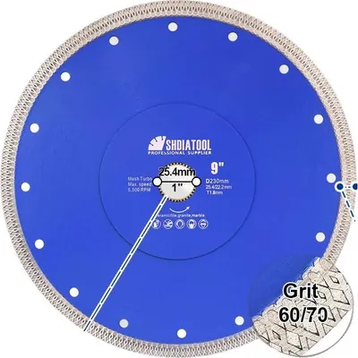 Obrázok produktu pre Diamantový rezný kotúč, kotúčová píla, priemer 230 mm, na rezanie dlaždíc a kameňa, 1 kus 230 mm