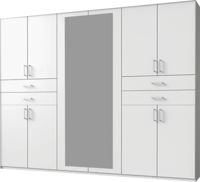 Produktbild von Kleiderschrank Taiga Drehtürenschrank mit Spiegel Ausführung wählbarWeiß