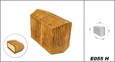 Produktbild von DECO WOOD Kopplungsstück rustikal aus Polyurethane, Verzierung Rustikal, PolyurethanBalkendeko Holzoptik (hellbraun - 120x235mm) Innendeko Zierelement Decke