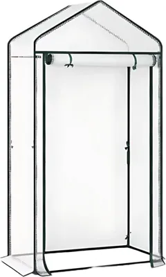 Obrázek produktu pro Fóliový skleník 100x50x190 cm - Odolný proti zimě - PE fólie 135 g/m² - Chladírna - Skleník na rajčata a popínavé rostliny - Bílý