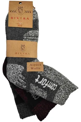 Produktbild von 3 Paar Damen Alpaka Socken Wollsocken Wintersocken, Mix15/35-38