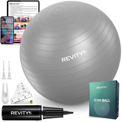 Obrázek produktu pro Fitness míč, 65 cm, nosnost 250 kg, pilatesový míč, vhodný pro jógu a cvičení