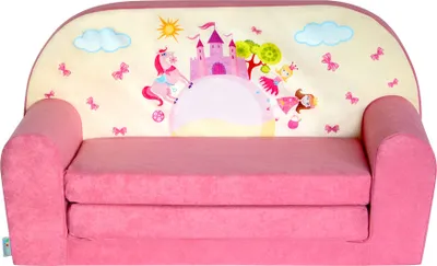 Produktbild von Kindersofa "MINI" zum Aufklappen Pink Castle W386 09 FORTISLINE