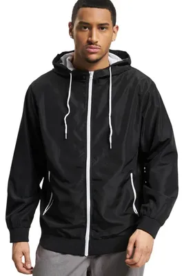 Image de Build Your Brand - Veste Windrunner pour homme TN3650 (S) (noir/blanc)